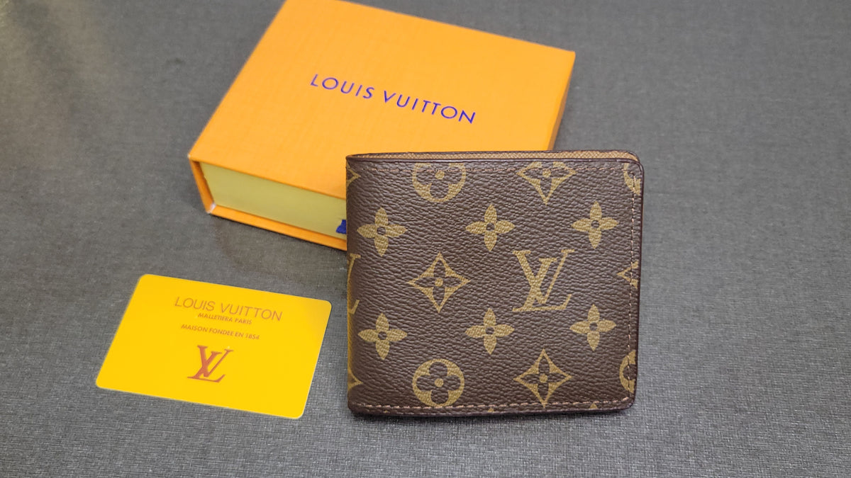 Premium Brown Monogram Bifold Wallet