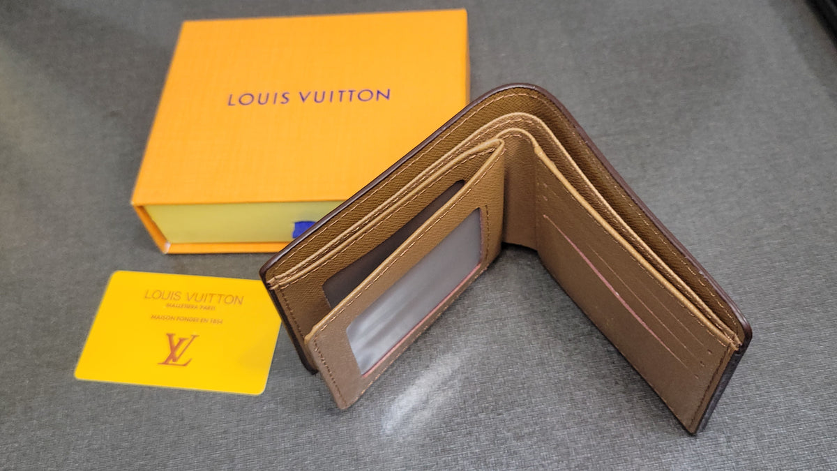 Premium Brown Monogram Bifold Wallet