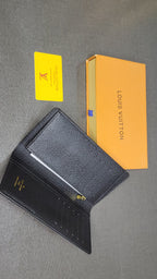 Premium Black Textured Long Wallet
