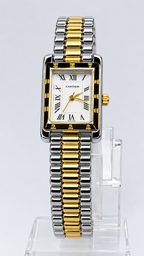 Ladies Two-Tone Cartier Tank With Roman Dial