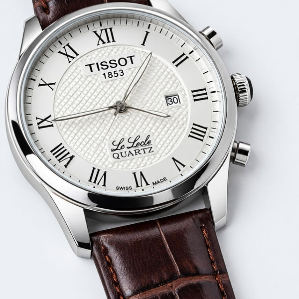 Tissot pxr brown lather staps with white dial