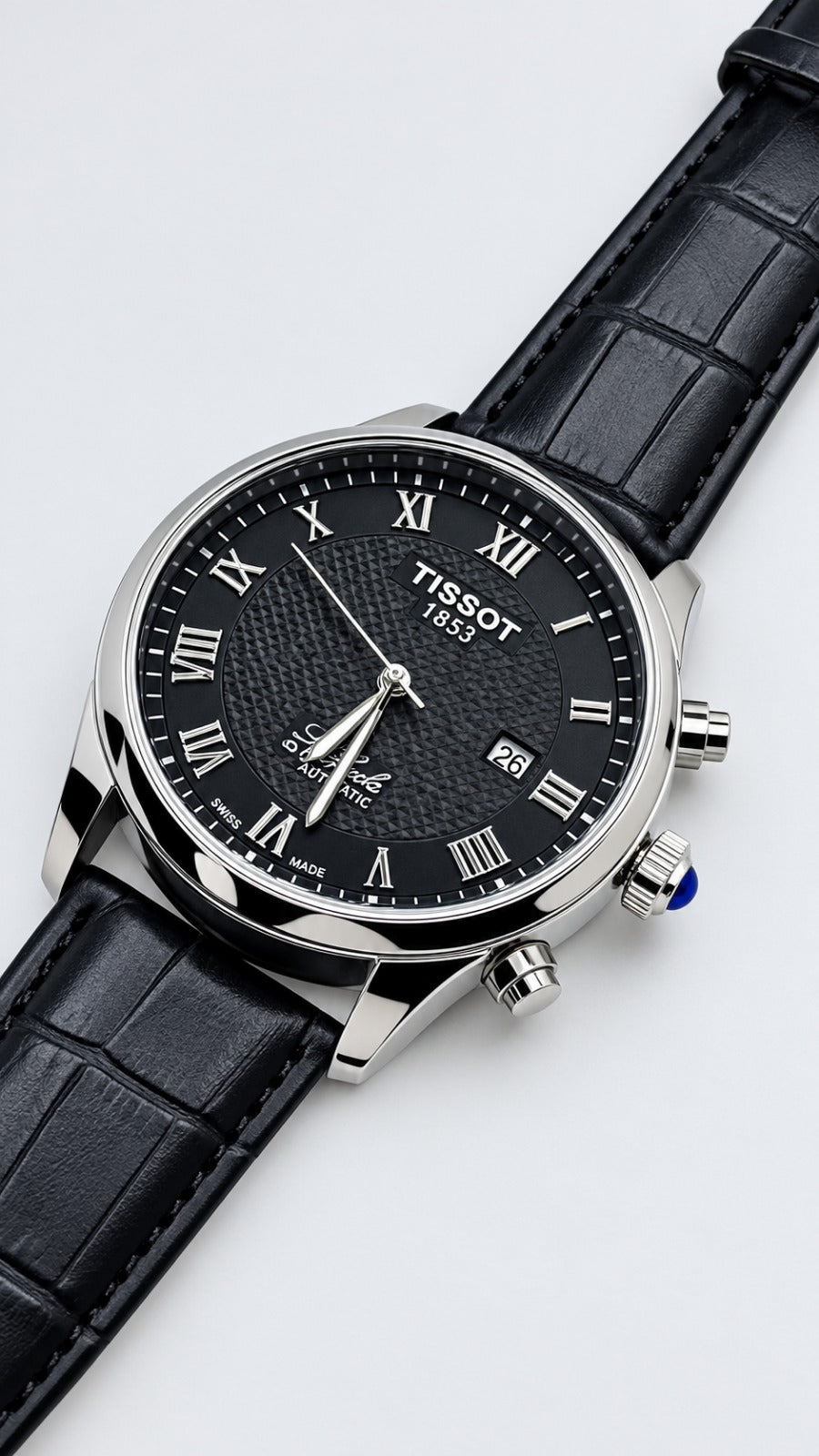 Tissot pxr black lather staps with black dial
