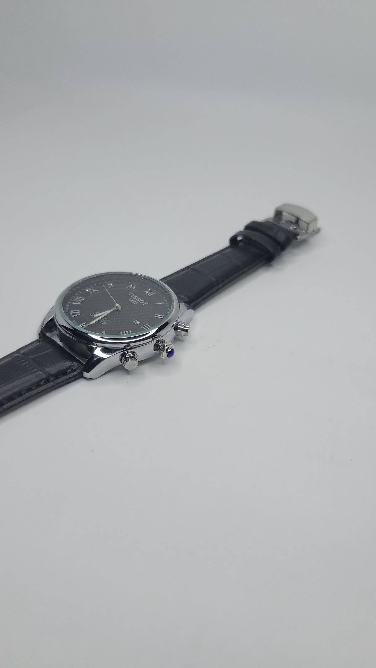 Tissot pxr black lather staps with black dial