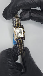 Ladies Two-Tone Cartier Tank With Roman Dial