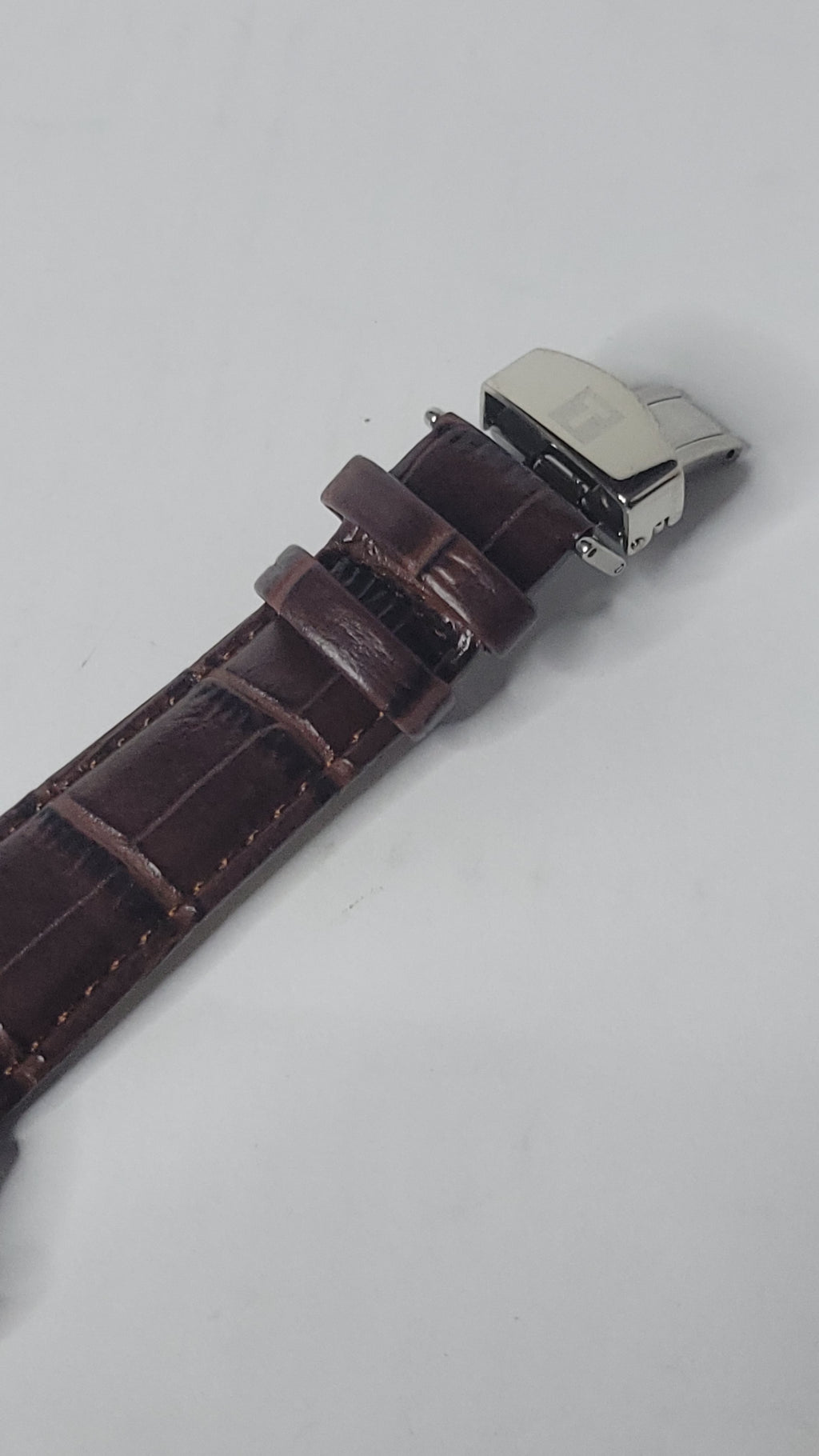 Tissot pxr brown lather staps with white dial