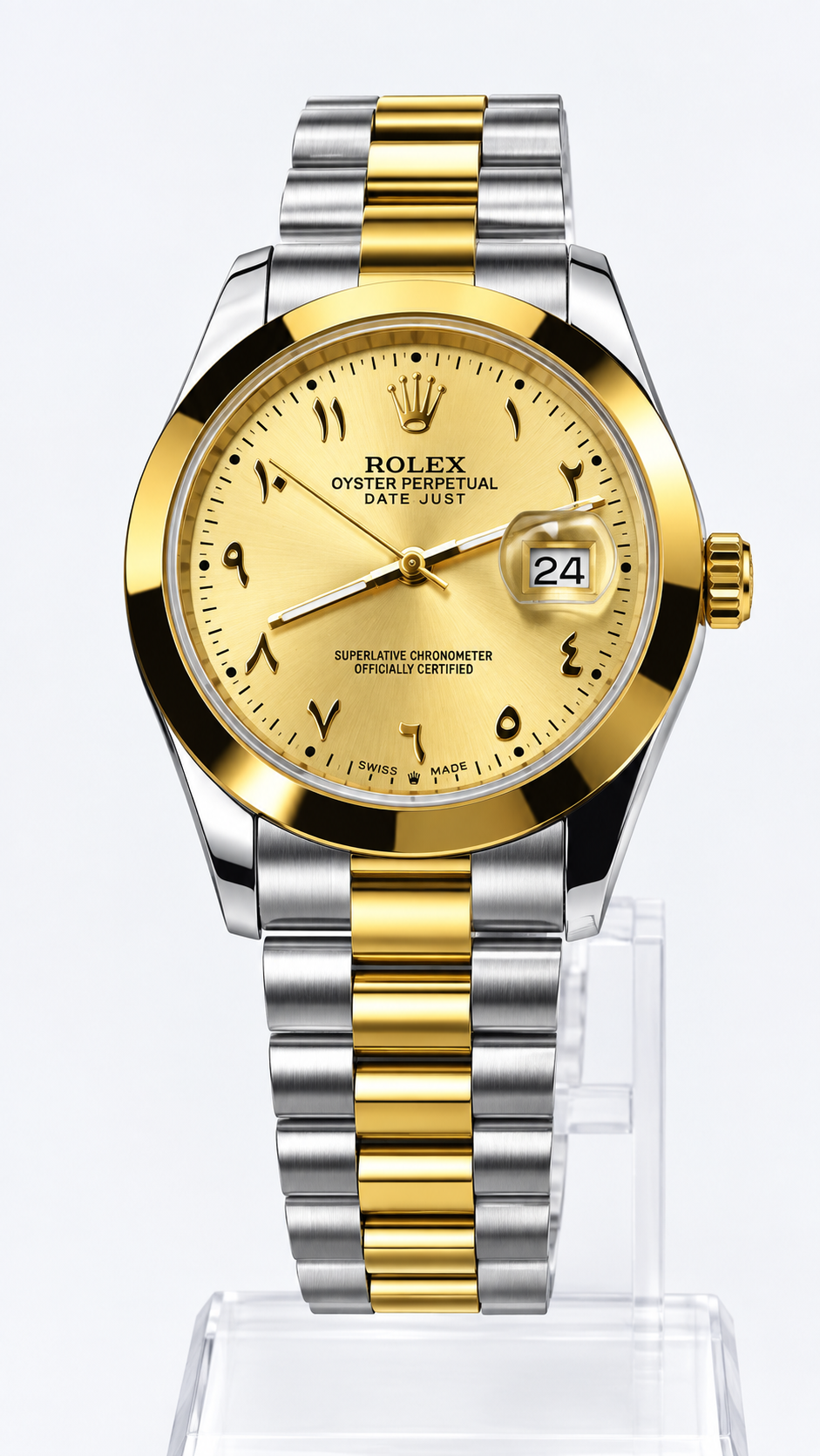 Rolex Two-Tone Arabic Golden Dial