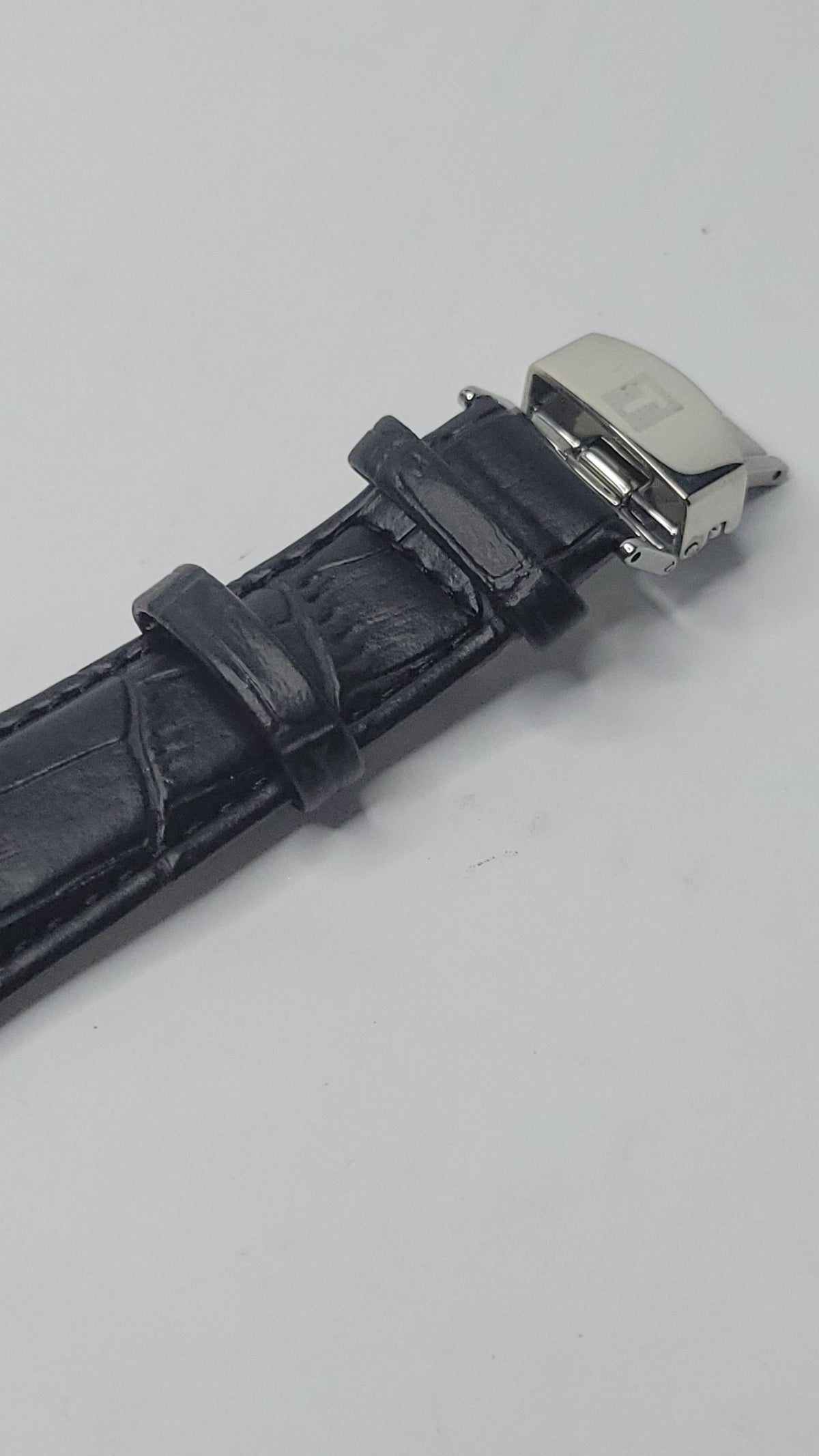Tissot pxr black lather staps with white dial