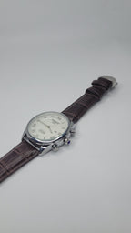 Tissot pxr brown lather staps with white dial