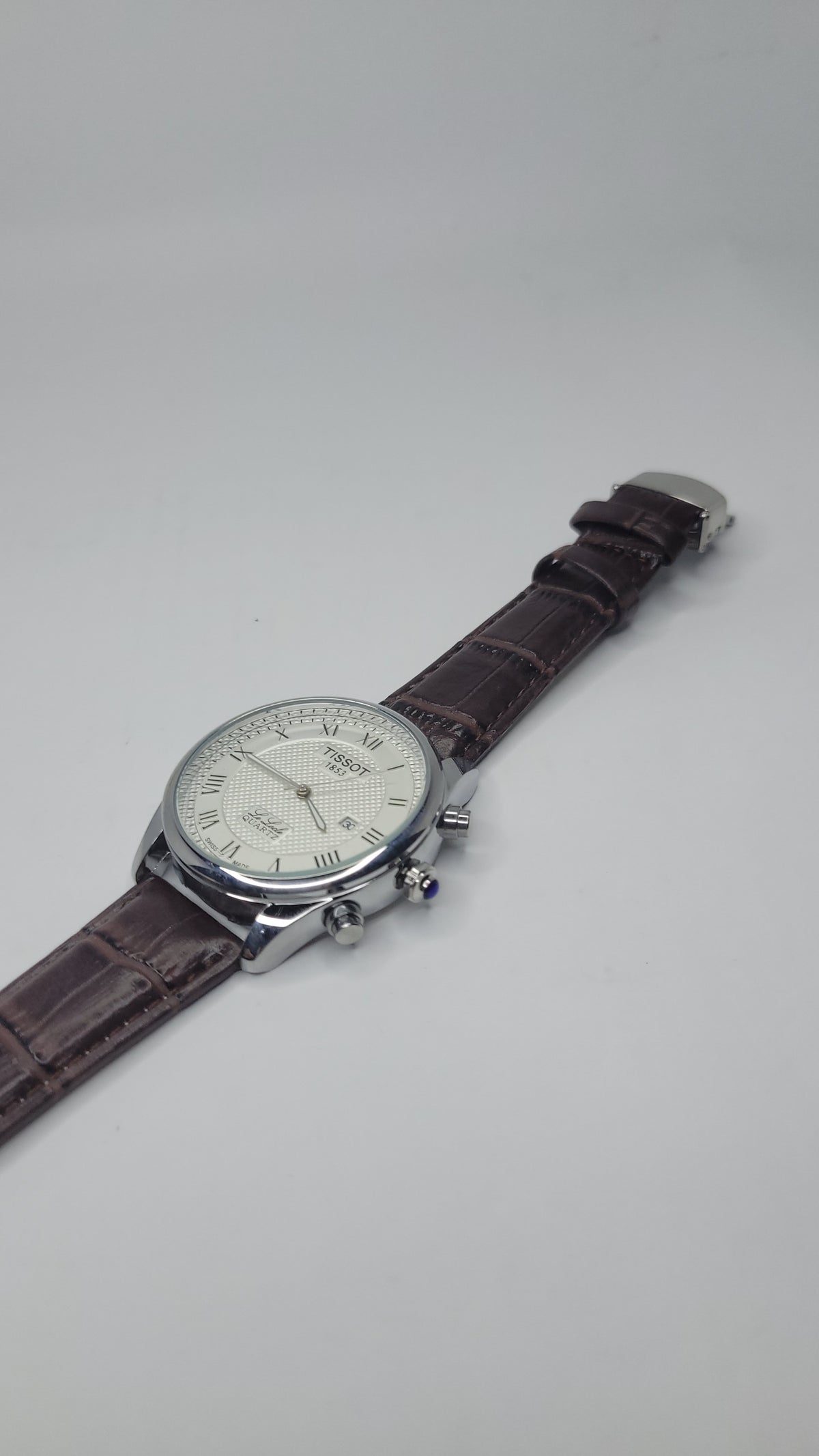 Tissot pxr brown lather staps with white dial