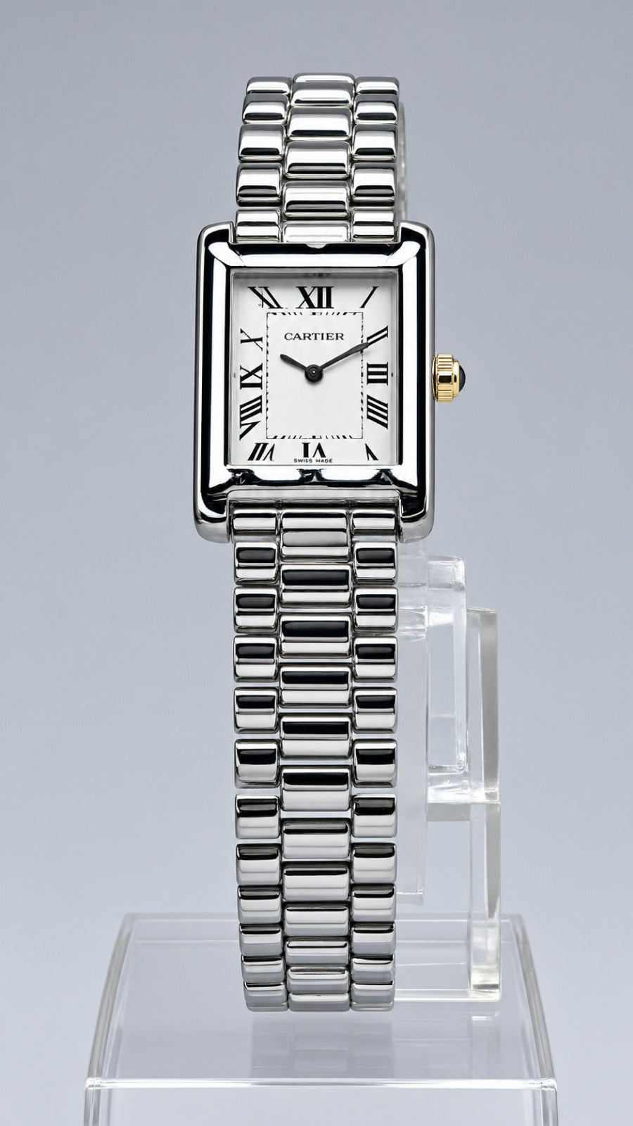 Ladies Cartier Tank With Roman Dial