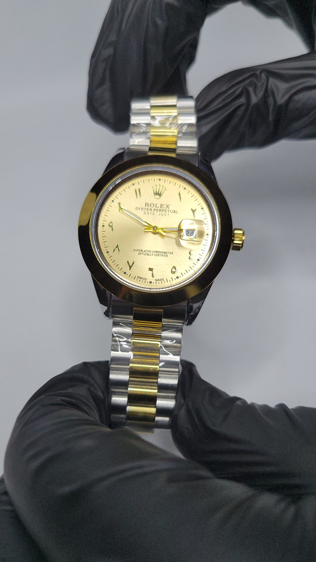 Rolex Two-Tone Arabic Golden Dial
